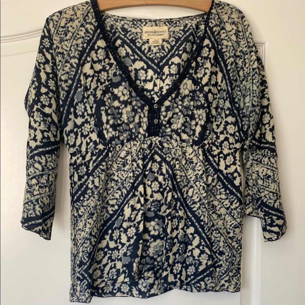 Ralph Lauren Denim&Supply Cotton Tunic Blouse